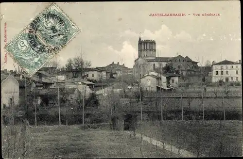 Ak Castelsarrasin Tarn et Garonne, Vue générale, Blick auf den Ort