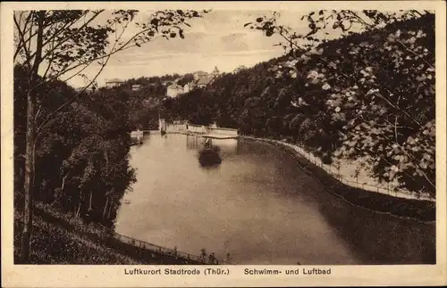 Ak Stadtroda an der Roda Thüringen, Schwimm und Luftbad