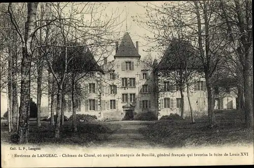 Ak Langeac Haute Loire, Vue du Château de Cluzel