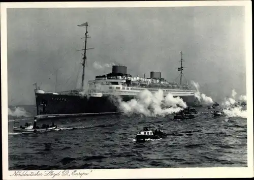 Ak Dampfschiff Europa, Norddeutscher Lloyd