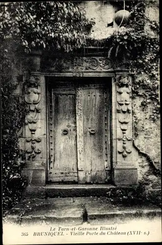 Ak Bruniquel Tarn et Garonne, Vieille Porte du Chateau