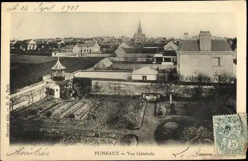 Ak Puiseaux Loiret, Vue générale