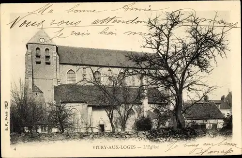 Ak Vitry aux Loges Loiret, l'Église
