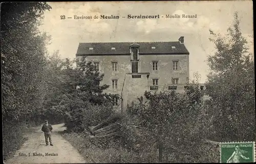 Ak Seraincourt Val-de-Oise, Moulin Renard