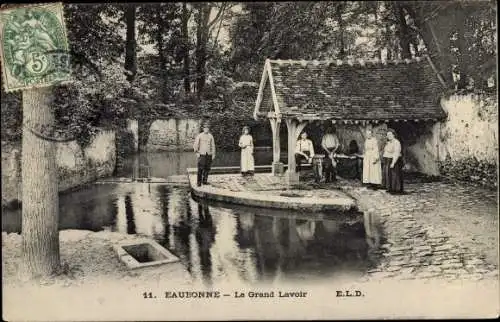 Ak Eaubonne Val-de-Oise, Le Grand Lavoir