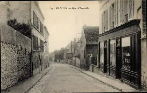 Ak Écouen Val-de-Oise, Rue d'Ézanville