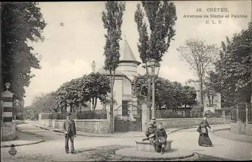 Ak Créteil Val de Marne, Avenue de Marne et Pauline