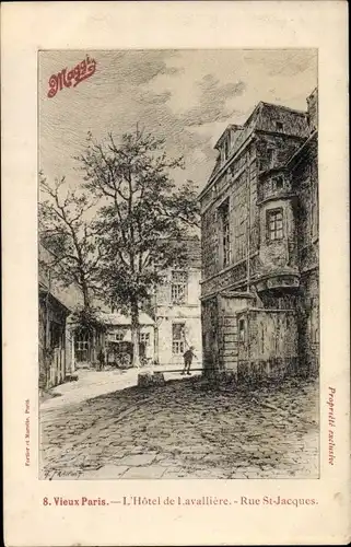 Künstler Ak Paris V., L'Hotel de Lavallière, Rue St. Jacques