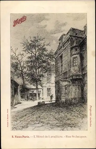 Künstler Ak Paris V., L'Hotel de Lavallire, Rue St. Jacques