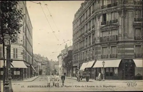 Ak Aubervilliers Seine-Saint-Denis, Rue de Pantin