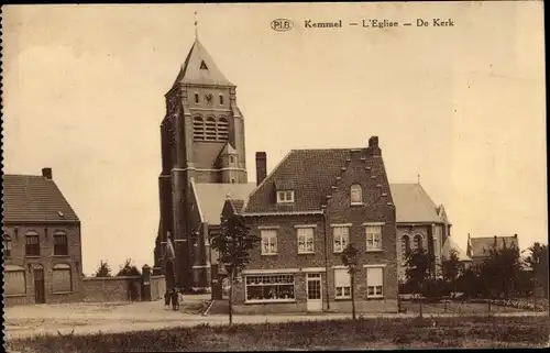 Ak Kemmel Westflandern Belgien, L'Église, De Kerk