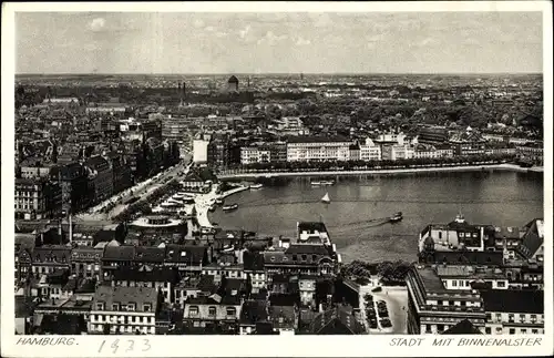 Ak Hamburg, Stadt mit Binnenalster