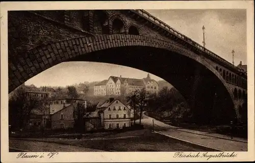 Ak Plauen im Vogtland, Friedrich August Brücke