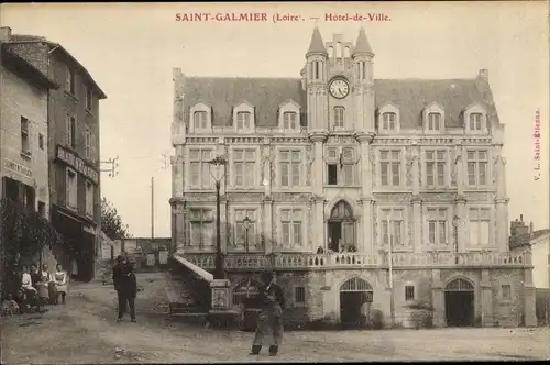 Ak Saint Galmier Loire, Hotel de Ville