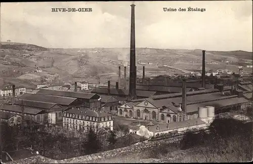 Ak Rive de Gier Loire, Usine des Étaings