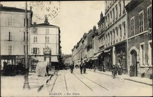 Ak Roanne Loire, Rue Brison