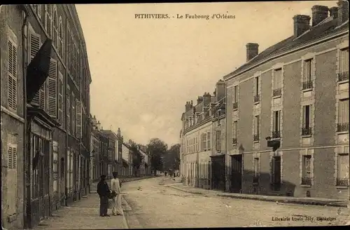 Ak Pithiviers Loiret, Le Faubourg d'Orléans