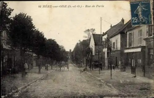 Ak Méry sur Oise Val-de-Oise, Rue de Paris