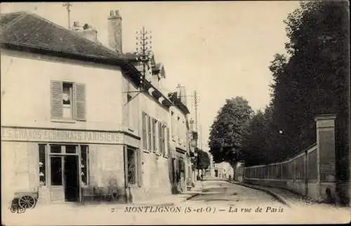 Ak Montlignon Val-de-Oise, La Rue de Paris