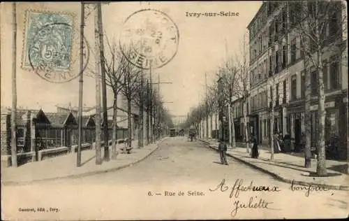 Ak Ivry sur Seine Val-de-Marne, Rue de Seine