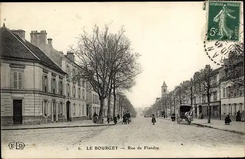 Ak Le Bourget Seine-Saint-Denis, Rue de Flandre