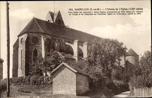 Ak Rampillon Seine et Marne, Abside de l'Eglise