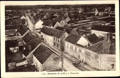 Ak Recloses Seine et Marne, Panorama