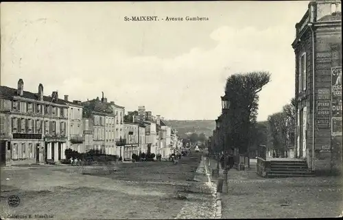 Ak Saint Maixent Deux Sevres, Avenue Gambetta