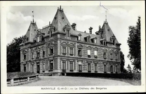 Ak Mainville Essonne, Vue du Château des Bergeries