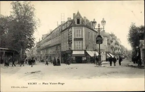 Ak Vichy Allier, Place Victor Hugo