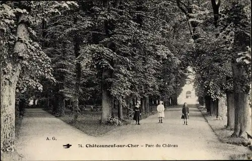 Ak Châteauneuf sur Cher, Parc du Château