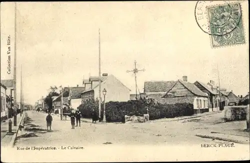 Ak Berck Plage Pas de Calais, Rue de l'Imperatrice, Calvaire