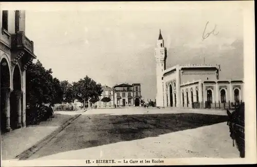 Ak Bizerte Tunesien, La Gare et les Écoles