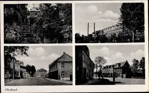 Ak Oberbruch Heinsberg in Nordrhein Westfalen, Blick auf den Ort, Häuser, Kaufhaus Gertrud Wilms