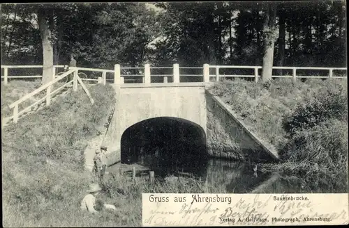 Ak Ahrensburg in Schleswig Holstein, Bauernbrücke