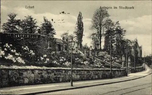 Ak Erfurt in Thüringen, Anlagen im Stadtpark