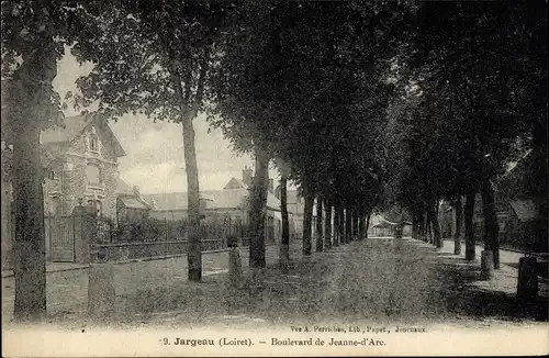 Ak Jargeau Loiret, Boulevard de Jeanne d'Arc