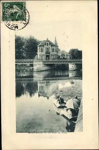 Ak Montargis Loiret, Le Pont du Tivoli