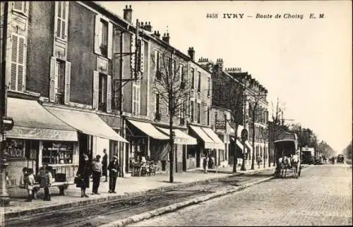 Ak Ivry sur Seine Val de Marne, Route de Choisy