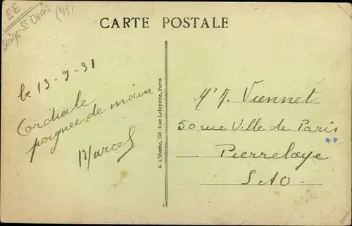 Ak Bondy Seine-Saint-Denis, Les Écoles et Rue de Maingny