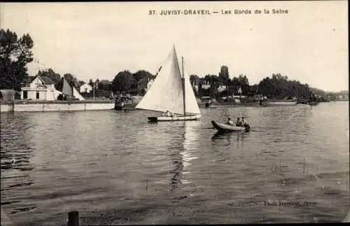Ak Juvisy Draveil Essonne, Les Bords de la Seine