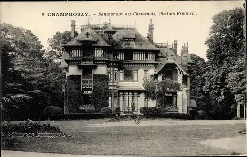Ak Champrosay Essonne, Sanatorium des Cheminots