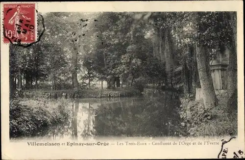 Ak Villemoissen Essonne, Les Trois Eaux