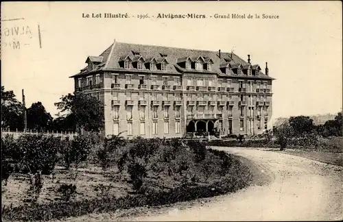 Ak Alvignac Miers Lot, Grand Hôtel de la Source
