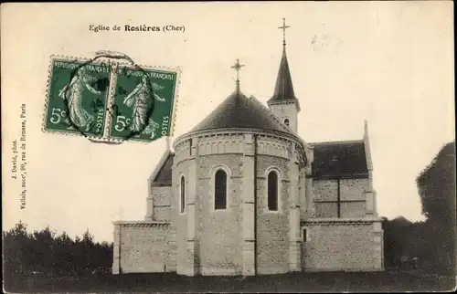 Ak Rosières Cher, Église