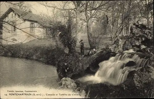 Ak Pontchartrain Yvelines, Cascade et Turbine du Château