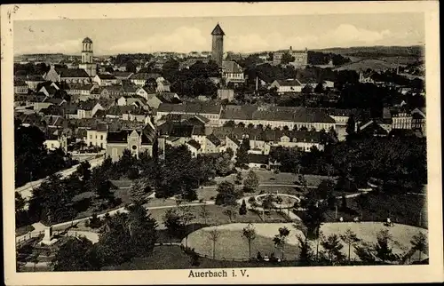 Ak Auerbach im Vogtland Sachsen, Panorama vom Ort
