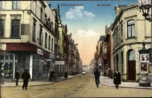Ak Wilhelmshaven in Niedersachsen, Marktstraße