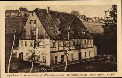 Ak Oberwiesenthal im Erzgebirge Sachsen, Jugendheim und Wanderherberge Mühlhäuselmühle