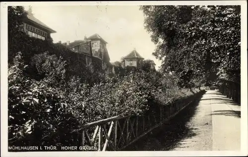 Ak Mühlhausen in Thüringen, Hoher Graben